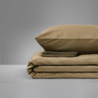 Bed sheet MirSon Satin Premium 0211 Cacao 180x220 cm (2200001729766)