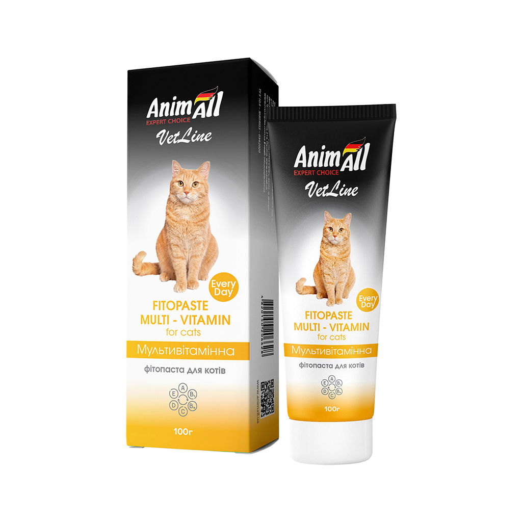 Паста для тварин AnimAll VetLine мультивітамінна для котів 100 г (4820150206628)