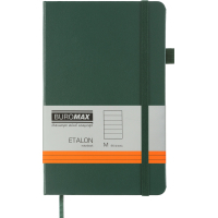 Notebook Buromax Etalon 125x195 mm 96 sheets in a line artificial leather cover Green (BM.291260-04)