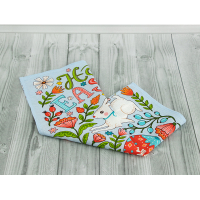 Fleece waffle-printed towel Easter blue 45x60 cm (205.15_Easter blue_3)