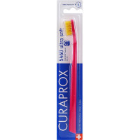 Зубна щітка Curaprox CS 5460 Ultra Soft Ультрам'яка D 0.10 мм Малинова з жовтою щетиною (CS 5460-09)