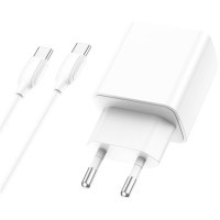 Зарядний пристрій BOROFONE BA67A charger set (Type-C to Type-C) White (BA67ACCW)