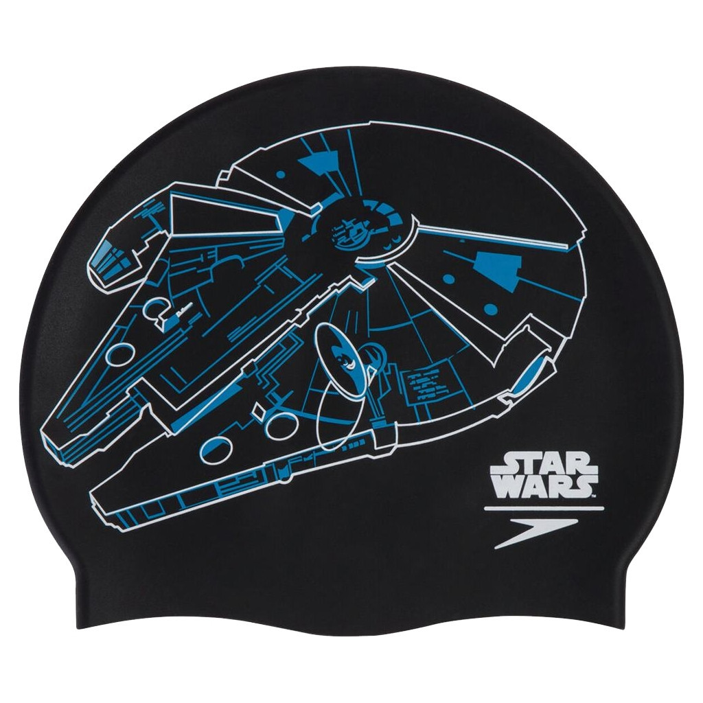 Шапка для плавання Speedo Millenium Falcon Slogan Prt Cap чорний 8-08385D675 OSFM (5053744485225)