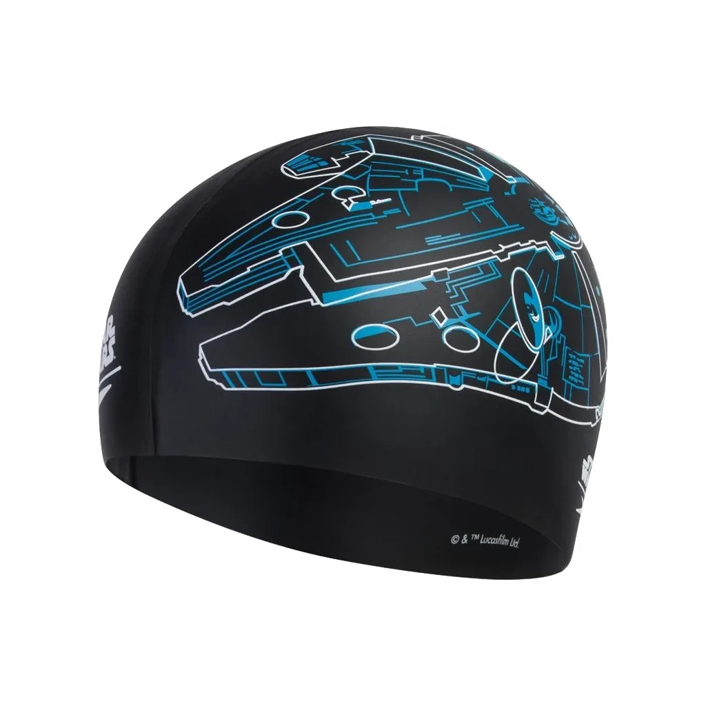 Шапка для плавання Speedo Millenium Falcon Slogan Prt Cap чорний 8-08385D675 OSFM (5053744485225)