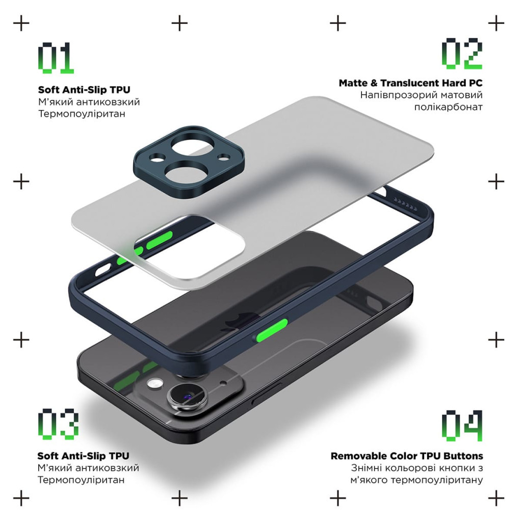 Чохол до мобільного телефона Armorstandart Frosted Matte Samsung A35 5G (A356) Navy Blue (ARM74333) Чохол до мобільного телефона Armorstandart Frosted Matte Samsung A35 5G (A356) Navy Blue (ARM74333)