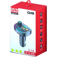 FM модулятор Voltronic Q18 з еквалайзером, 3.1A, USB, TF (FM-Q18EQ)