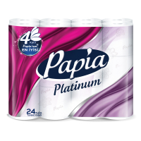 Toilet paper Papia Platinum 4 layers 24 rolls (8690536026371)