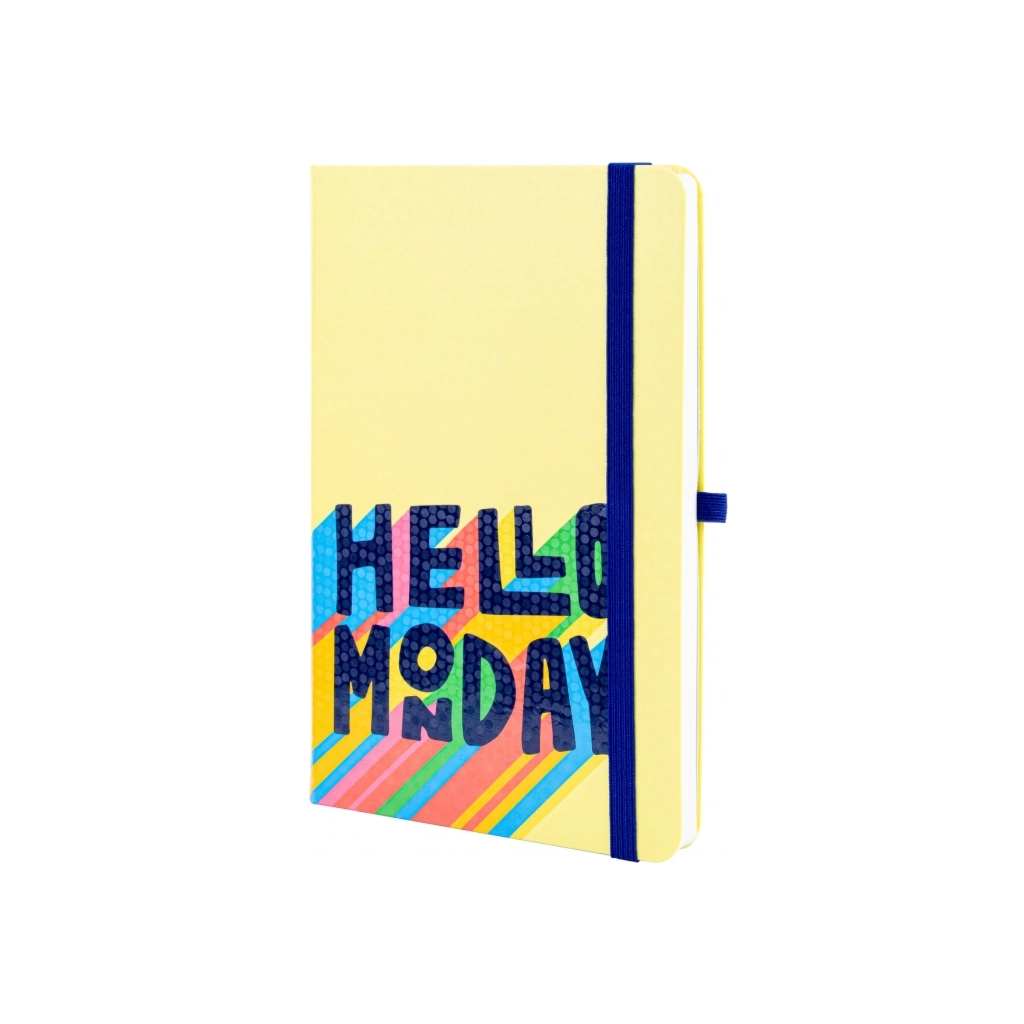 Книга записна Optima Monday А5 128 аркушів лінія жовтий (O20812-39)