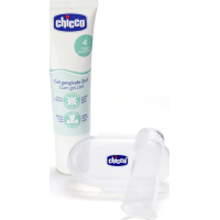 Children's toothpaste Chicco Set: gel for gums 2 in 1 + toothbrush-massager (11262.00)