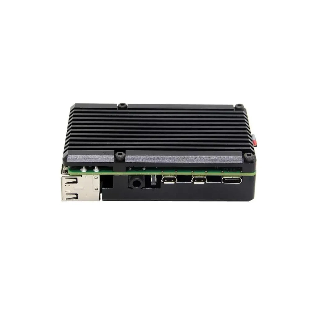 Корпус до промислового ПК Pi HUT for Raspberry Pi 4 Alu Radiator Black (TPH-002)