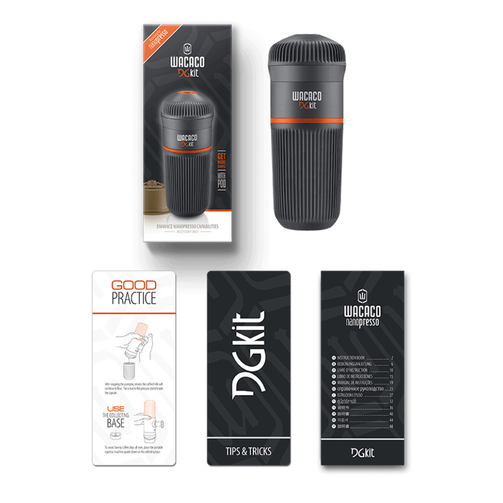 Аксесуар для кемпінгової кавоварки Wacaco Nanopresso DG Kit, резервуар 140мл, чашка, адаптер для капсул (DG_KIT) Аксесуар для кемпінгової кавоварки Wacaco Nanopresso DG Kit, резервуар 140мл, чашка, адаптер для капсул (DG_KIT)