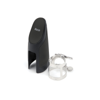 D'Addario Rico Ligature & Cap For Alto Sax Nickel-Plated (RAS1N)