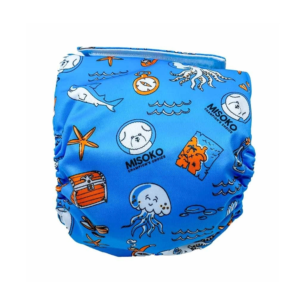 Підгузки для тварин MISOKO&CO багаторазові для кобелів, з восьминогом, XXL 1 шт. блакитні (HAINMSK63958)