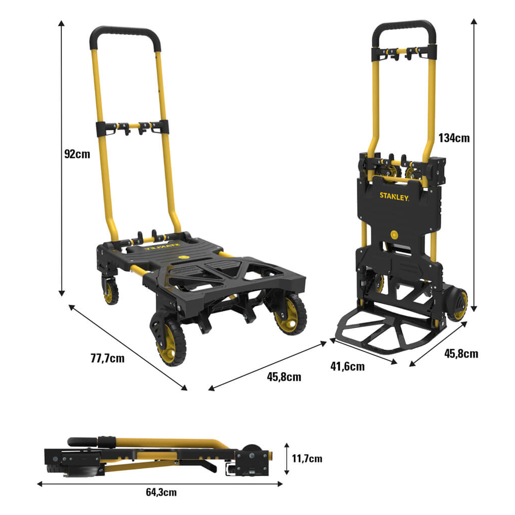 Візок вантажний Stanley розкладна, до 70/137кг, матеріал сталь, вага 7,4кг (SXWT-FT585)