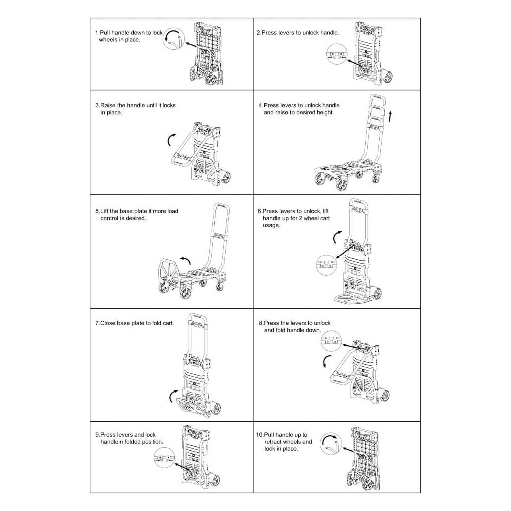 Візок вантажний Stanley розкладна, до 70/137кг, матеріал сталь, вага 7,4кг (SXWT-FT585)