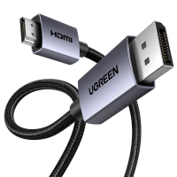 Кабель мультимедійний DisplayPort M to HDMI M 1.0m V2.0 4K30Hz DP125 black Ugreen (35840)