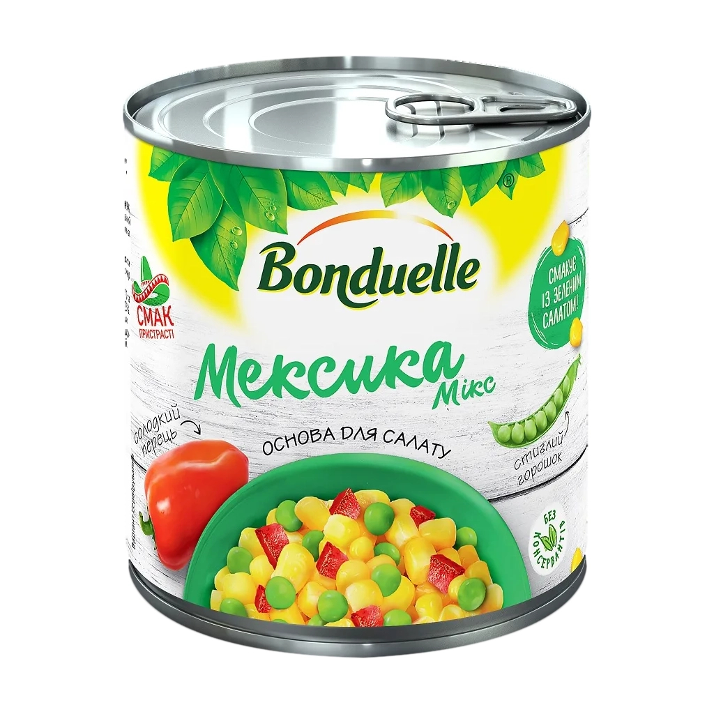 Овочева консервація Bonduelle Овочева суміш Мексика Мікс 300 г (3083681152333) Овочева консервація Bonduelle Овочева суміш Мексика Мікс 300 г (3083681152333)