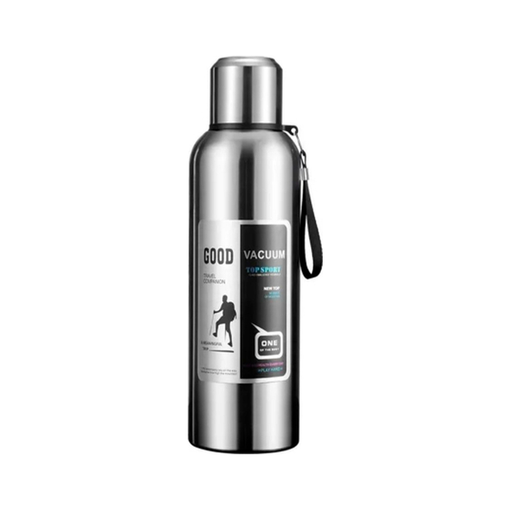 Термос Merlion з ситечком та чашкою 0,8 л, сталевий (ZK-127-800Grey) Термос Merlion з ситечком та чашкою 0,8 л, сталевий (ZK-127-800Grey)