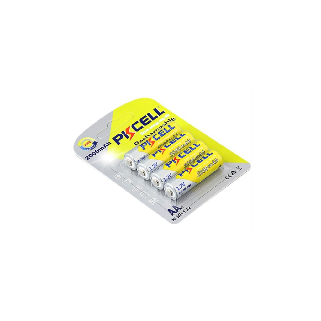 Акумулятор PkCell AA R6 2000mAh 1.2V NiMH Rechargeable Battery, 4шт/бл (PC/AA2000-4BR)