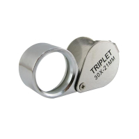 Лупа Voltronic ручна TRIPLET 30X-21mm, складана (брелок), метал-скло, пластикова коробка.60*24*18mm. (1152/TR30X-21)