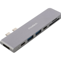 Port replicator Choetech Dock-Station USB-C 7-in-1 (HDMI/card reader/USB-A/USB-C, for MacBook Pro/Air) (HUB-M14-GY-V2)