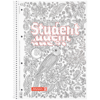 Notebook Brunnen College pad A4 Premium Zenart bird, line 80 sheets (10 67 427)
