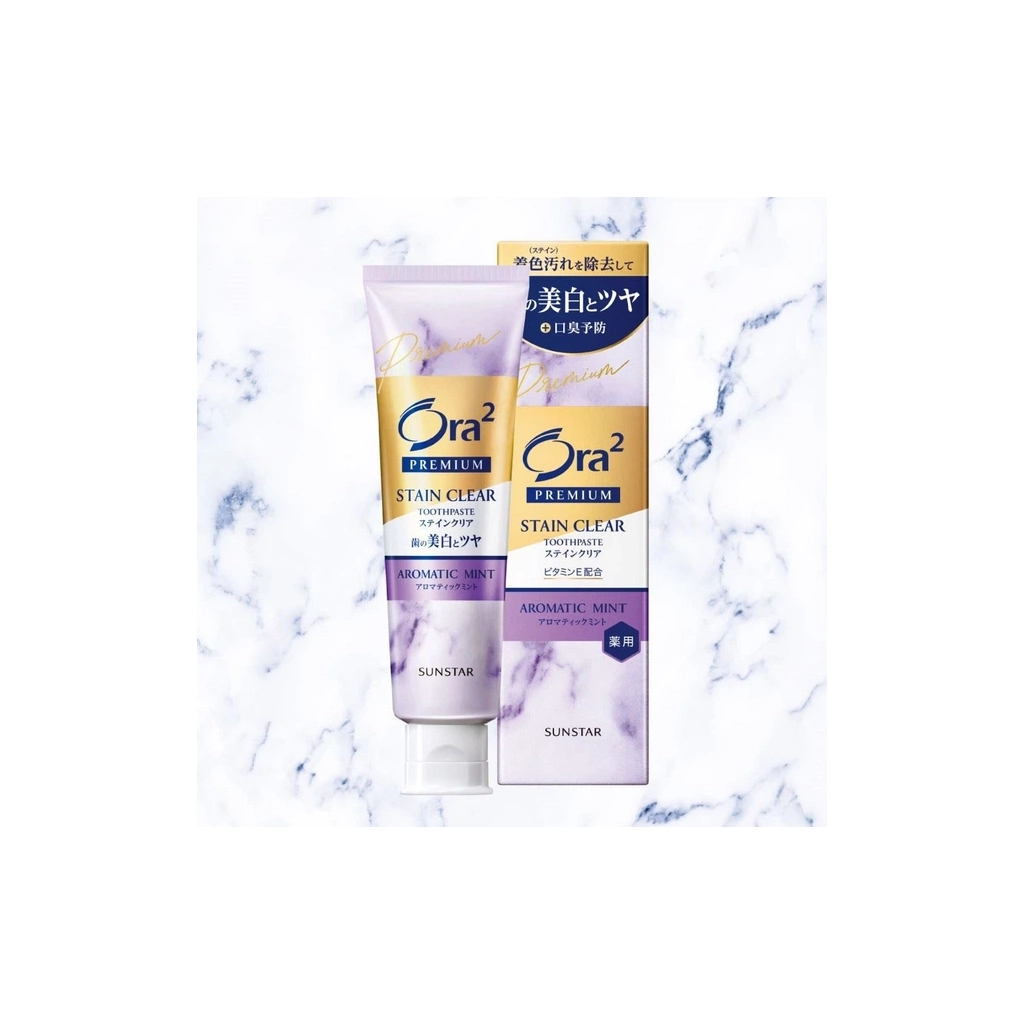 Зубна паста Sunstar Ora2 Premium Stain Clear Toothpaste Aromatic Mint Лаванда і м'ята 100 г (4901616013148)