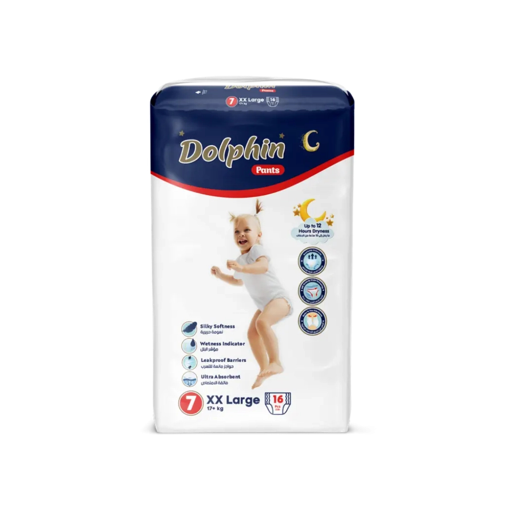 Підгузки Dolphin Розмір 7 XX Large (17+ кг) 16 шт (8680131208166)