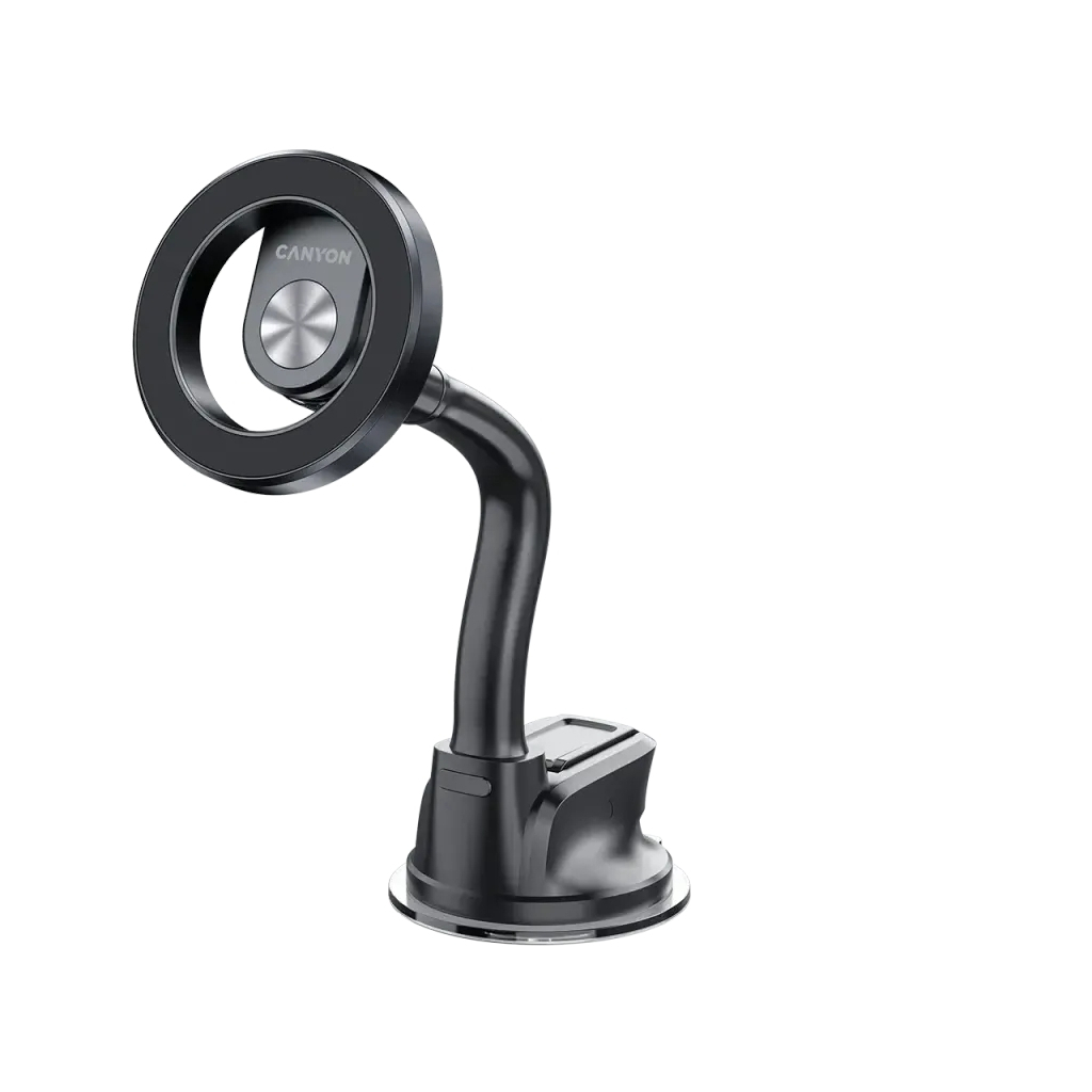 Універсальний автотримач Canyon Magnetic car holder OnGrip 12 suction + air vent Black (CNS-CCHM12)
