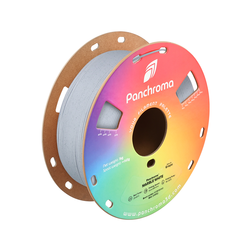Пластик для 3D-принтера Polymaker PLA PANCHROMA MARBLE 1,75mm 1kg WHITE (CA04005)