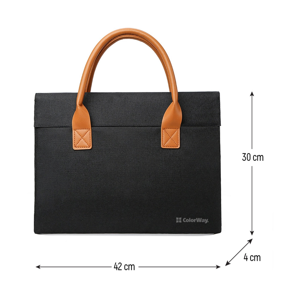 Сумка для ноутбука ColorWay Stylish 15.6" Black (CW-LBS156-BK)