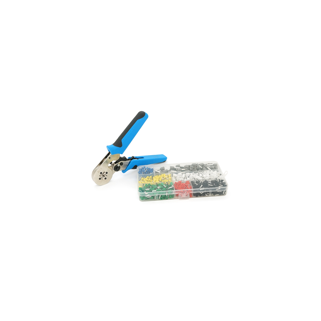 Затискач для клем CINLINELE HCS8 10S, blue, набір наконечників VE0508 VE7508 VE1008 VE1508 VE2508 VE4009 VE6102 (HCS8 10S+VE780)