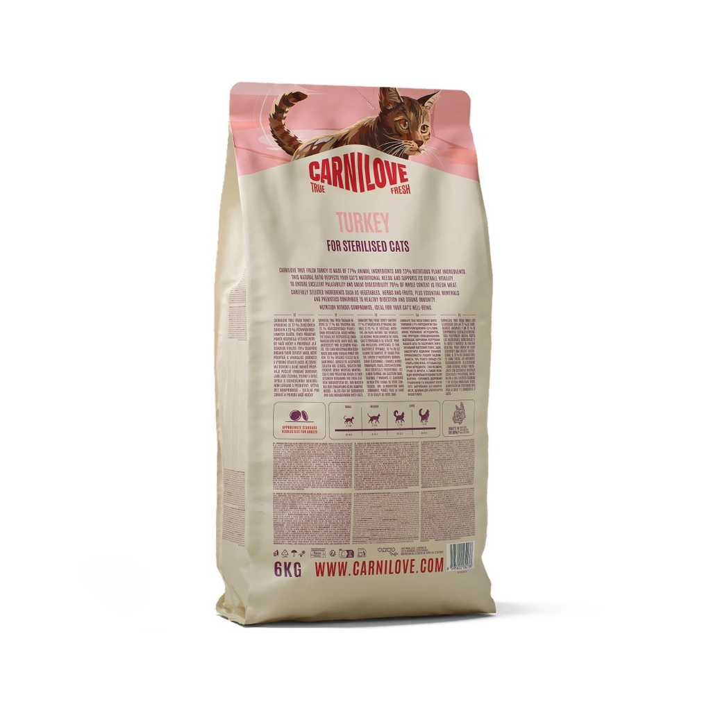 Сухий корм для кішок Carnilove True Fresh Turkey Sterilised 6 кг (8595602582136)