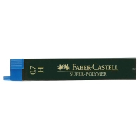 Lead for mechanical pencil Faber-Castell Super-Polymer H (diameter 0.7 mm), 12 pieces in a pencil case (27660)
