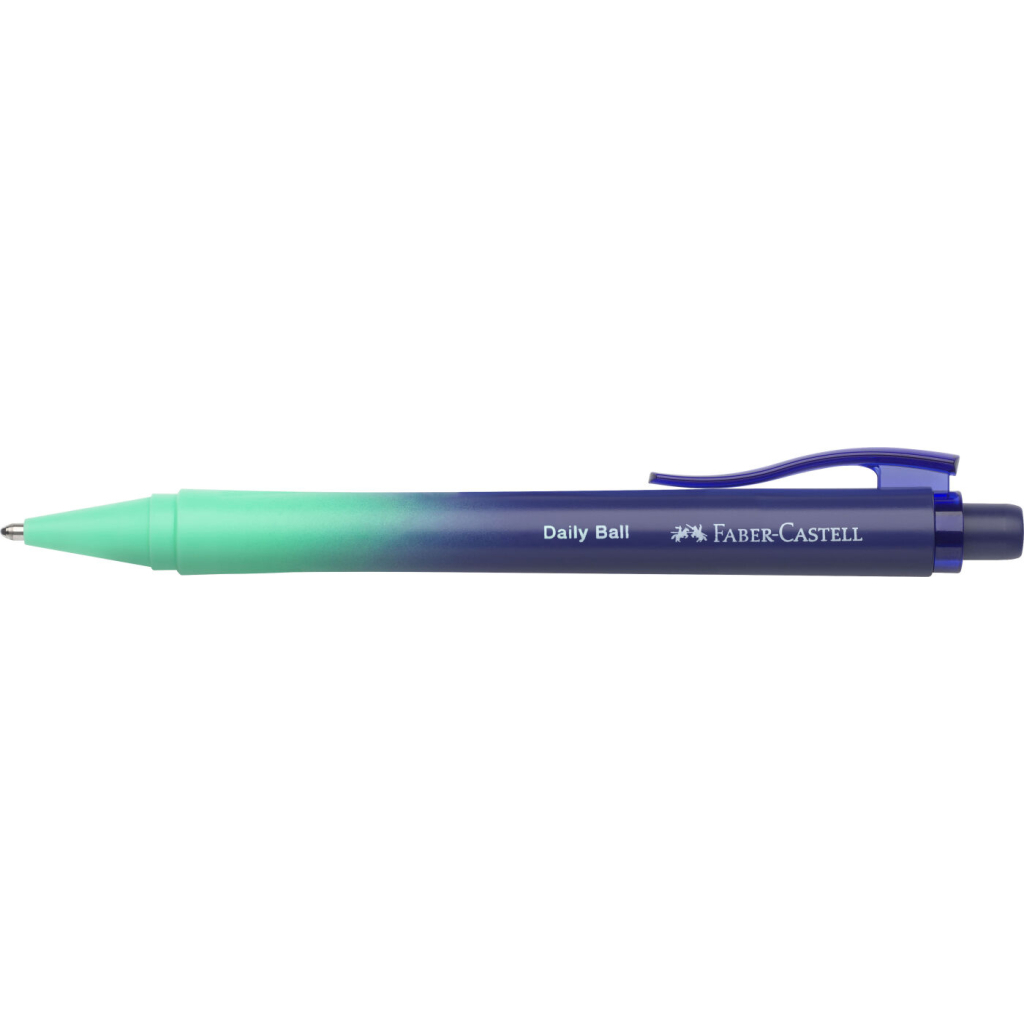 Ручка кулькова Faber-Castell Daily Ball XB Buzzing Blue, корпус синьо-зелений, стрижень синій (1,0 мм) (33094)