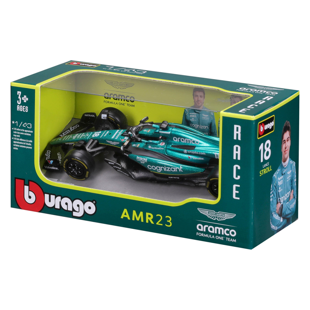 Масштабна модель автомобіля Bburago Автомодель - Aston Martin AMR23 (2023) 1:43 (18-38090)