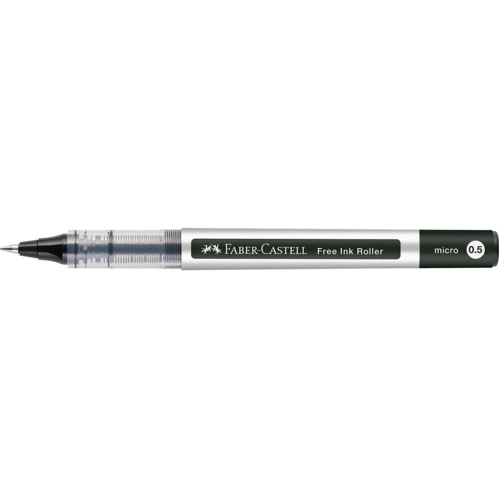 Ролер Faber-Castell Free Ink rollerball, колір чорнила чорний, 0,5 мм, одноразова (29194)