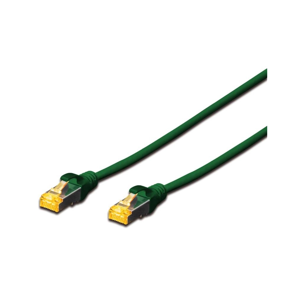 Патч-корд 3м, SFTP, cat.6A, AWG 26/7, Cu, LSZH, green Digitus (DK-1644-A-030/G)