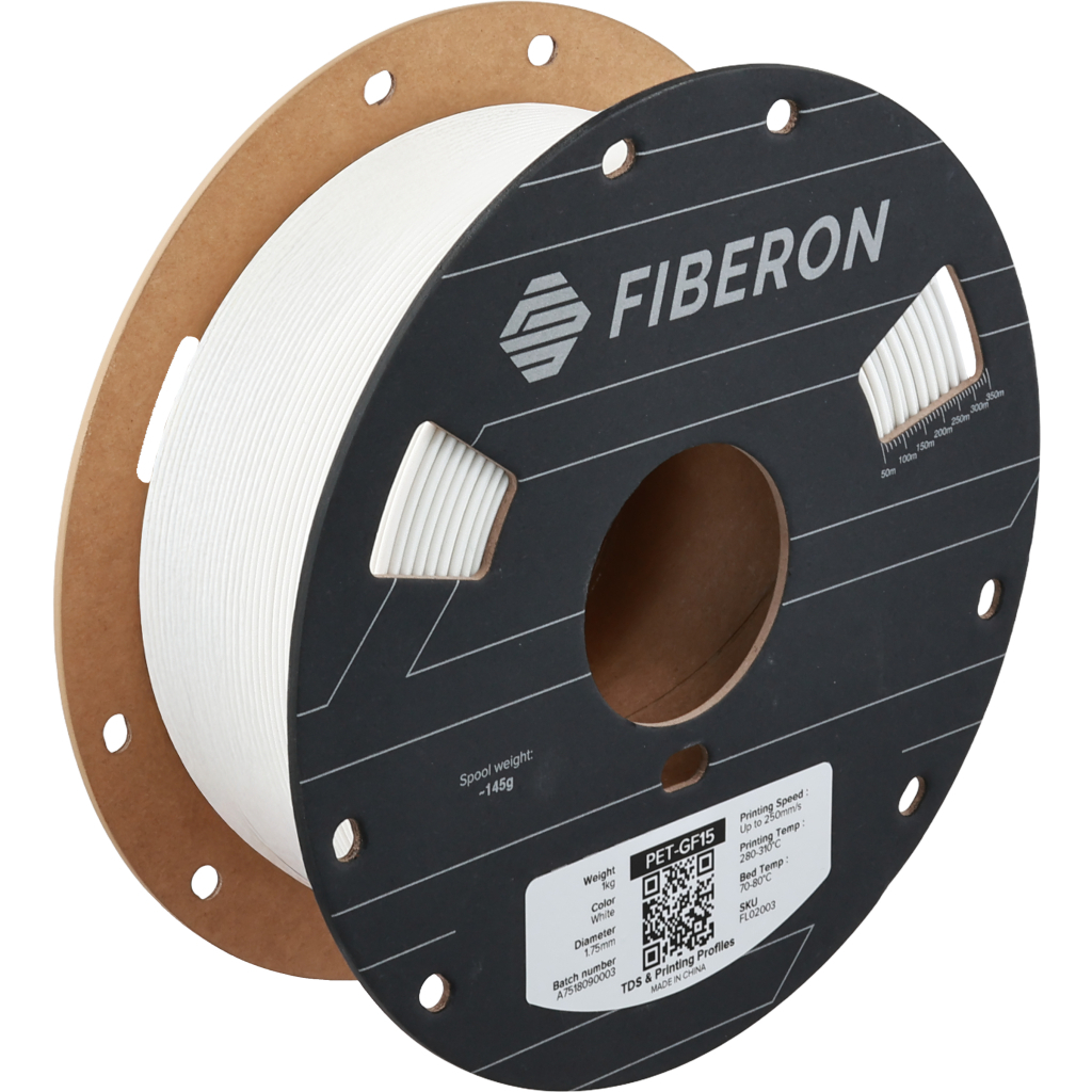 Пластик для 3D-принтера Polymaker Fiberon PET-GF15 1,75mm 0,5kg WHITE (FL02003)