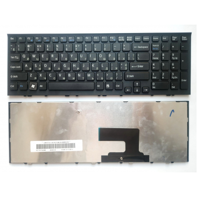 Клавіатура ноутбука Sony VPC-EE Series черная с черной рамкой UA (9Z.N5CSQ.001/SB0SQ/AENE7U00020/148927111/AEHK1U00120)