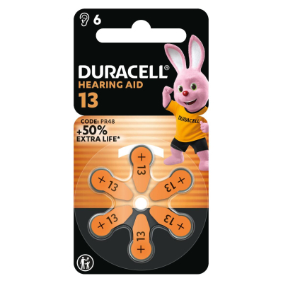 Батарейка Duracell для слухових апаратів розмір 13, 6 шт. в упаковці (5004322)