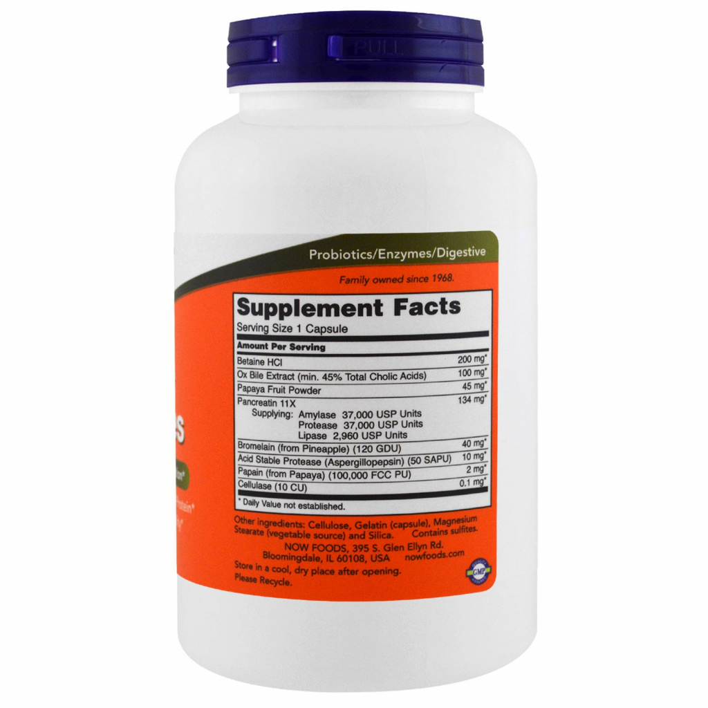Пробіотики Now Foods Супер Ензими, 180 капсул (NOW-02964)