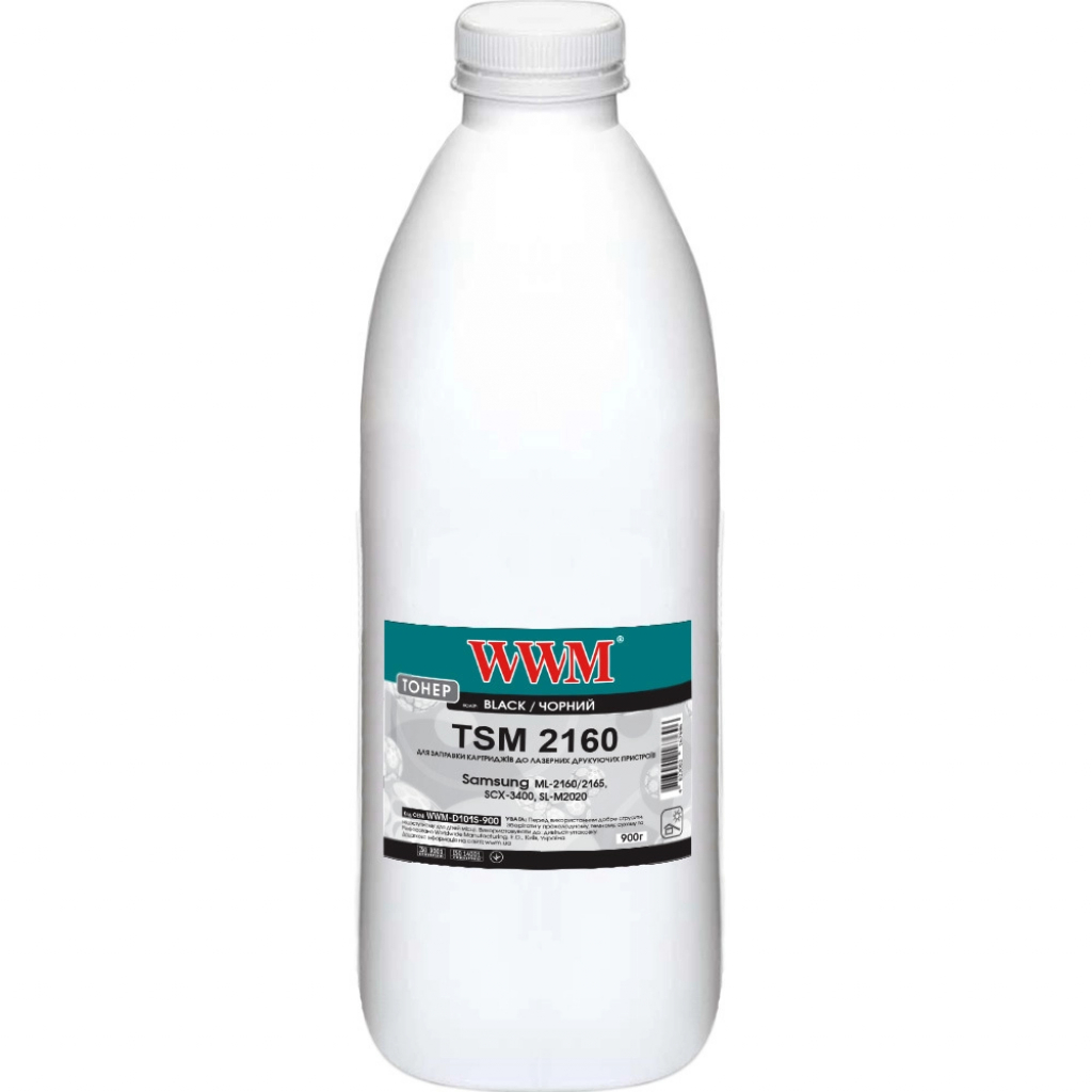 Тонер Samsung ML-2160/2165, SCX-3400, SL-M2020, 900г Black WWM (WWM-D101S-900) Тонер Samsung ML-2160/2165, SCX-3400, SL-M2020, 900г Black WWM (WWM-D101S-900)