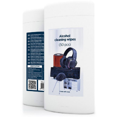 Gembird Alcohol cleaning wipes (50 pcs), micro-fiber (CK-AWW50-01)