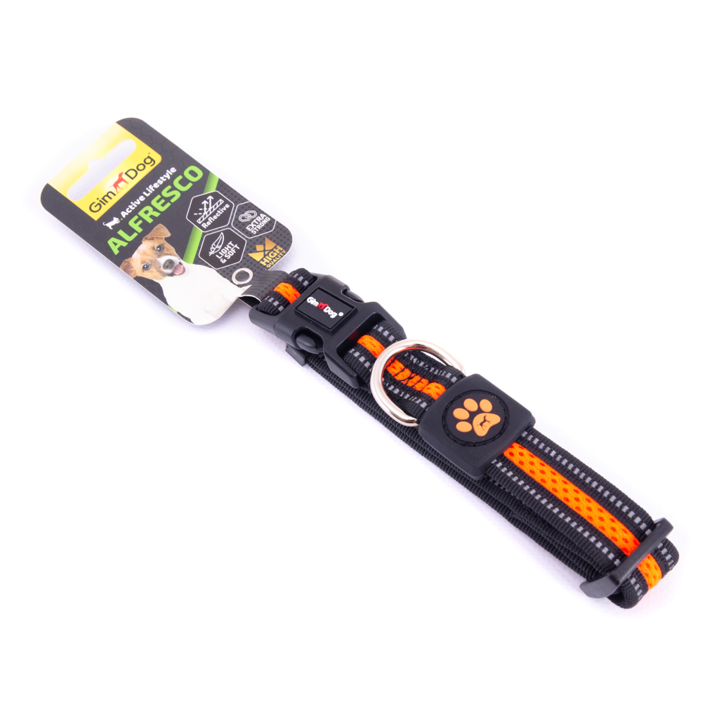 Нашийник для тварин GimDog Alfresco неопрен 28-40 см/20 мм жовтогарячий (8009632059457)