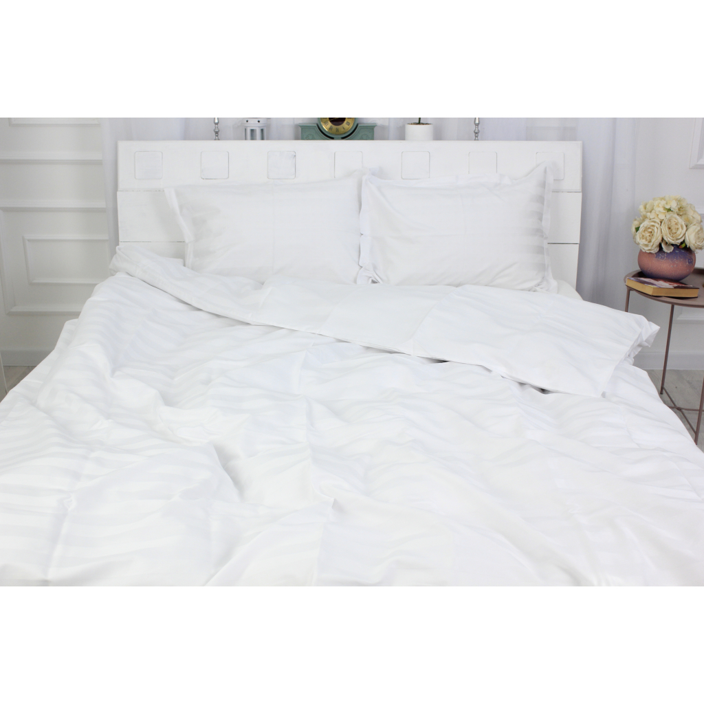 Постільна білизна MirSon Сатин Premium-страйп Royal Pearl 160х220 (2200001478961)