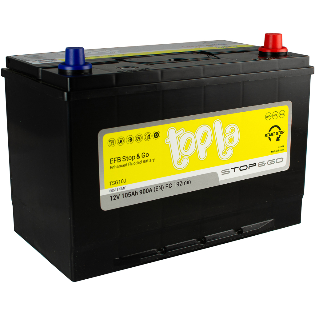 Акумулятор автомобільний Topla 105 Ah/12V EFB JIS Euro (112 005) Акумулятор автомобільний Topla 105 Ah/12V EFB JIS Euro (112 005)