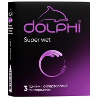 Condoms Dolphi Super Wet 3 pcs. (4820144772856)