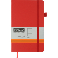 Notebook Buromax Etalon 125x195 mm 96 sheets in a line artificial leather cover Red (BM.291260-05)