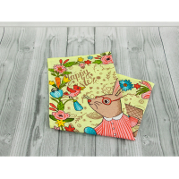 Fleece waffle-printed towel Easter light green 45x60 cm (205.15_Easter light green_1)
